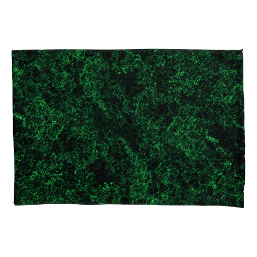 Donkergroene textuur, vernietigd of bijtend sponsj kussensloop (Voorkant-Links)