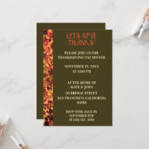 Donkergroene Thanksgiving Diner Herfstfeest