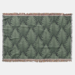 🌿 Donkergroene Tropische Blad Botanische Eleganti Deken