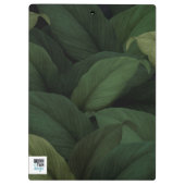 Donkergroene tropische bladeren klembord (Achterkant)