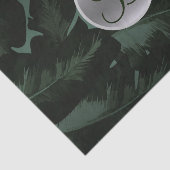 Donkergroene tropische bladeren Monogram Letter In Tissuepapier (Detail)