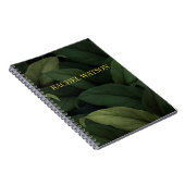 Donkergroene tropische bladeren notitieboek (Rechterzijde)
