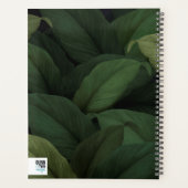 Donkergroene tropische bladeren planner (Achterkant)