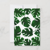 Donkergroene Tropische bladeren White Gold Table N Kaart (Achterkant)