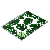 Donkergroene tropische palmbladeren zomer botanisc notitieboek (Linkerzijde)