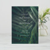 Donkergroene tropische palmenbladeren Elegante tro Kaart (Staand voorkant)