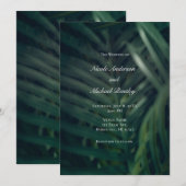 Donkergroene tropische palmenbladeren Elegante tro Kaart (Voorkant / Achterkant)