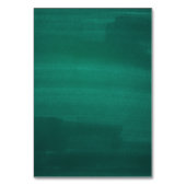 Donkergroene trouwplaatskaarten. Moderne smaragd Kaart (Achterkant)