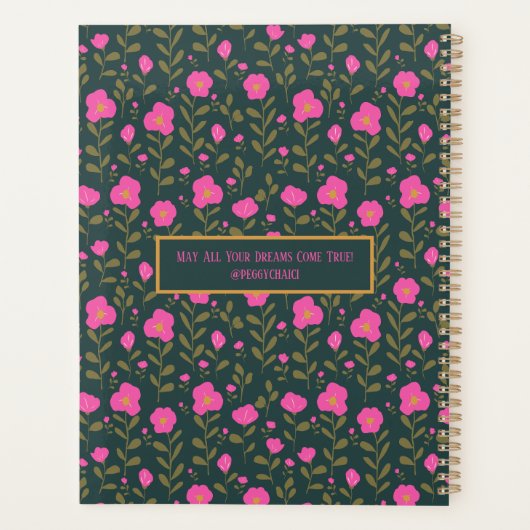 Donkergroene tuin Serenade Planner (Achterkant)