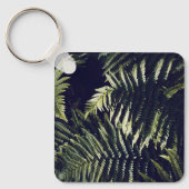Donkergroene varen laat botanisch sleutelhanger (Voorkant)