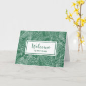 Donkergroene varens medewerker Welkom bij het team Kaart (Gele Bloem)