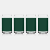 Donkergroene vaste kleur blikvorm glas (Achterkant)