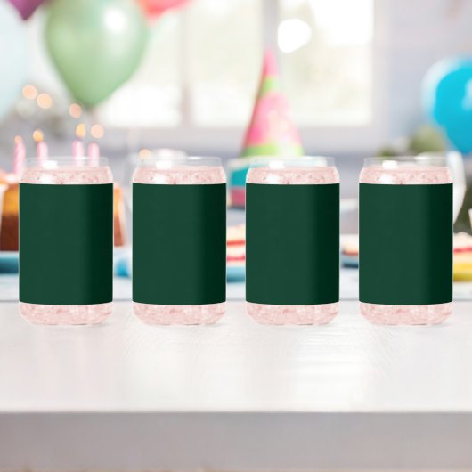 Donkergroene vaste kleur blikvorm glas (Insitu (Verjaardag))