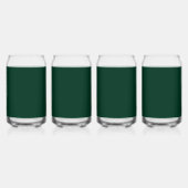 Donkergroene vaste kleur blikvorm glas (Links)