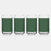 Donkergroene vaste kleur blikvorm glas (Links)