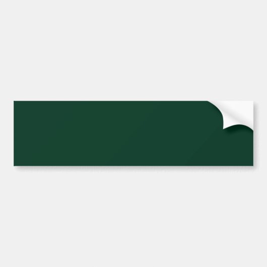 Donkergroene vaste kleur bumpersticker (Voorkant)