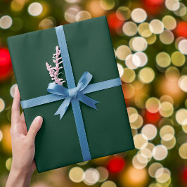 Donkergroene vaste kleur cadeaupapier