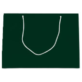 Donkergroene vaste kleur groot cadeauzakje (Voorkant)