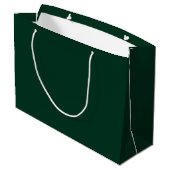 Donkergroene vaste kleur groot cadeauzakje (Achterkant Gekanteld)