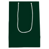 Donkergroene vaste kleur medium cadeauzakje (Achterkant)