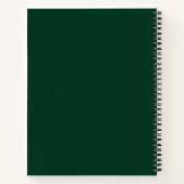 Donkergroene vaste kleur notitieboek (Achterkant)