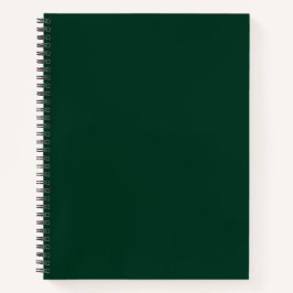 Donkergroene vaste kleur notitieboek