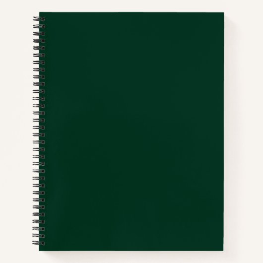 Donkergroene vaste kleur notitieboek (Voorkant)