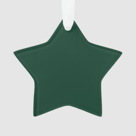 Donkergroene vaste kleur ornament