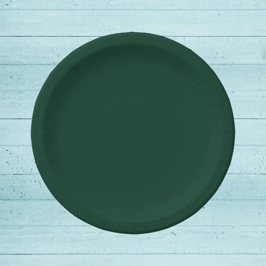 Donkergroene vaste kleur papieren bordje