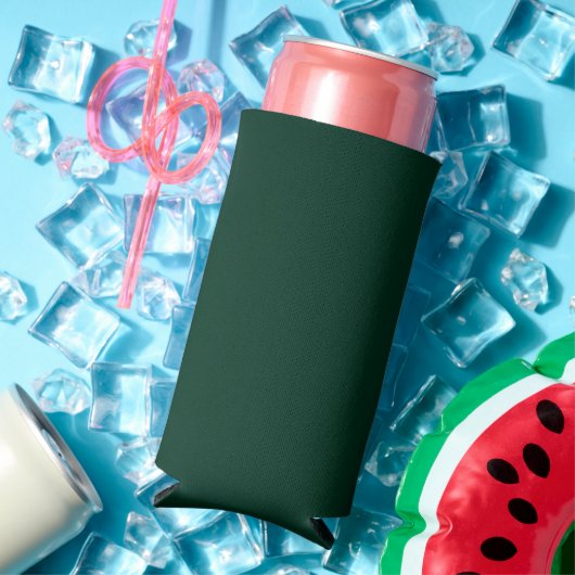 Donkergroene vaste kleur seltzer blikjeskoeler (Insitu Zomer)