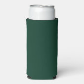 Donkergroene vaste kleur seltzer blikjeskoeler (Seltzer Voorkant)