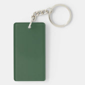 Donkergroene vaste kleur sleutelhanger (achterkant)
