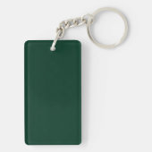 Donkergroene vaste kleur sleutelhanger (achterkant)