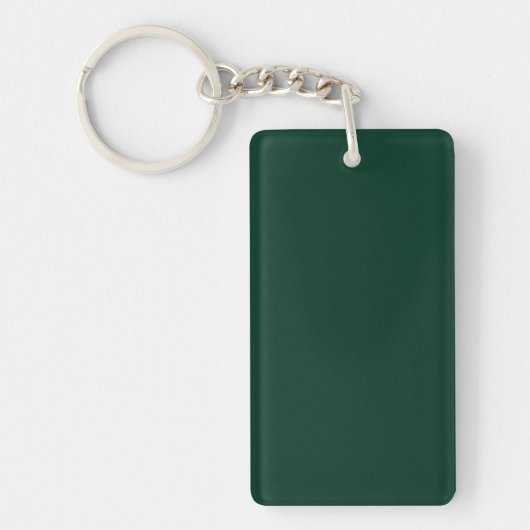 Donkergroene vaste kleur sleutelhanger (Voorkant)