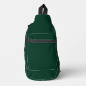 Donkergroene vaste kleur sling bag (Voorkant)