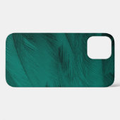 Donkergroene veren textuur Case-Mate iPhone case (Achterkant (horizontaal))