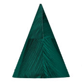 Donkergroene  veren textuur feesthoedjes (Achterkant)