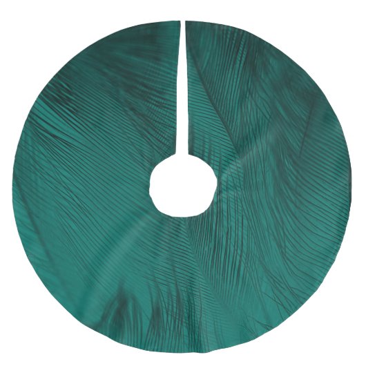 Donkergroene veren textuur kerstboom rok (Voorkant)