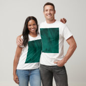 Donkergroene  veren textuur t-shirt (Unisex)