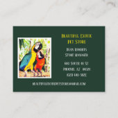 Donkergroene veterinaire / dierlijke dierenwinkel visitekaartje (Voorkant)