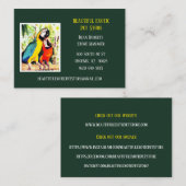 Donkergroene veterinaire / dierlijke dierenwinkel visitekaartje (Voorkant / Achterkant)