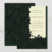 Donkergroene Victoriaans bruiloft voor sierdoelein Kaart (Voorkant / Achterkant)