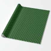 Donkergroene vierkantjes cadeaupapier (Uitgerold)