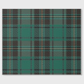 Donkergroene vintage kerst - Plaid Stripe Cadeaupapier (Vlak)