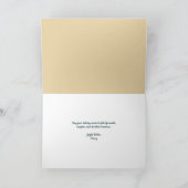 Donkergroene vintage kerstkaars kaart (Binnen)