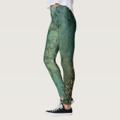 Donkergroene Vintage Steampunk Klok Leggings (Links)