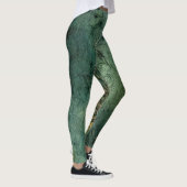 Donkergroene Vintage Steampunk Klok Leggings (Rechts)