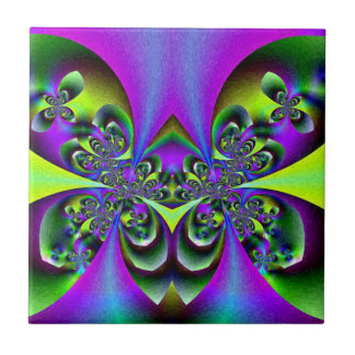 Donkergroene vlinder tegeltje