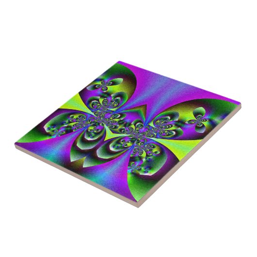 Donkergroene vlinder tegeltje (Zijkant)