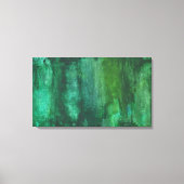 Donkergroene Waterverf Abstract Canvas Afdruk (Voorkant)